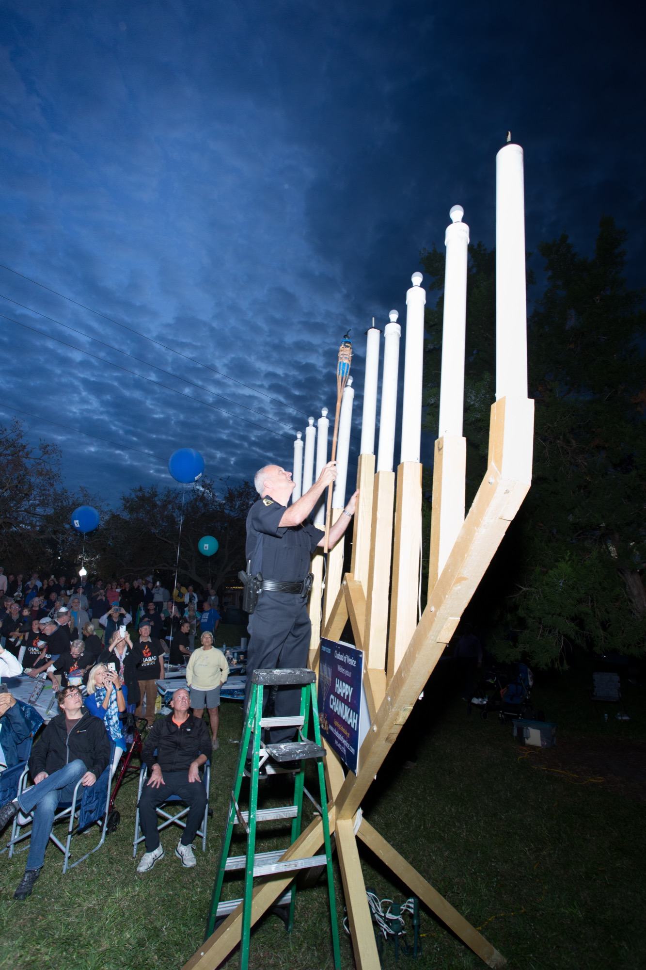 Public menorah lighting