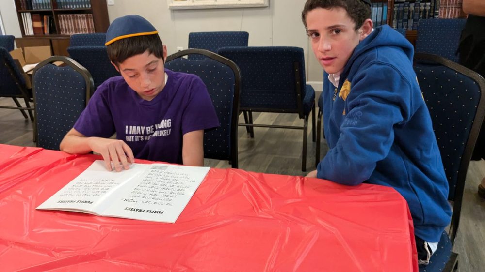 Teens learning together at the table
