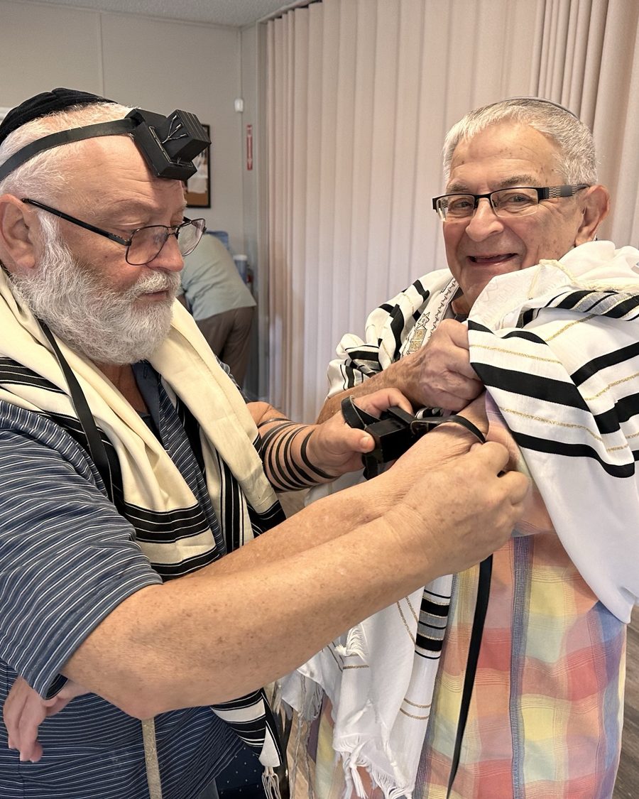 A warm moment from the Chabad of Venice community