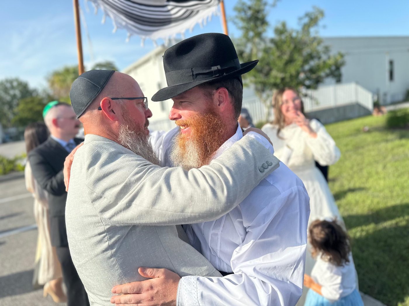 A warm moment between community members